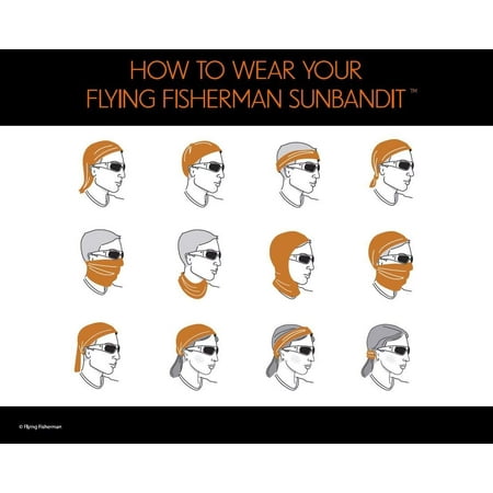 Flying Fisherman SunBandit Masque de Protection UV pour Le Visage Bandana Multifonctionnel jusqu/à 12 fa/çons
